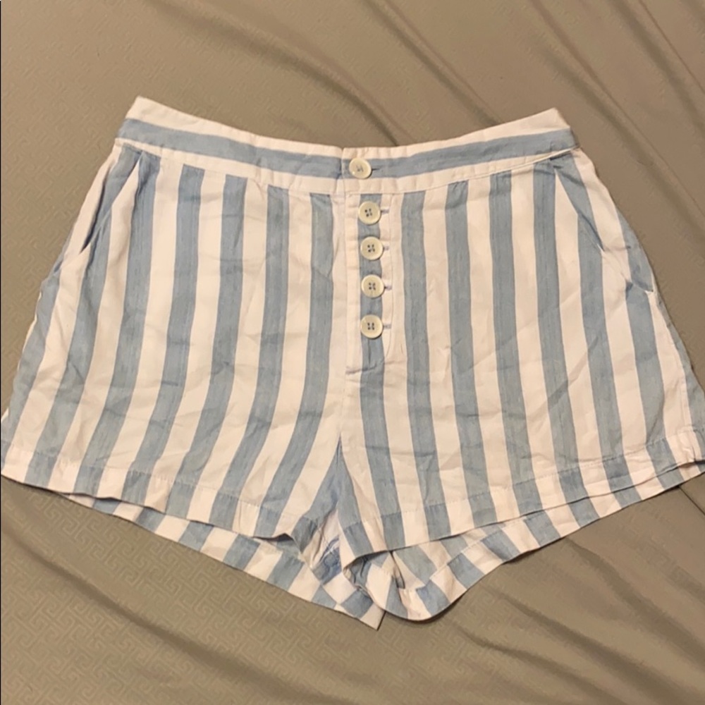 High-Waisted Cotton Shorts